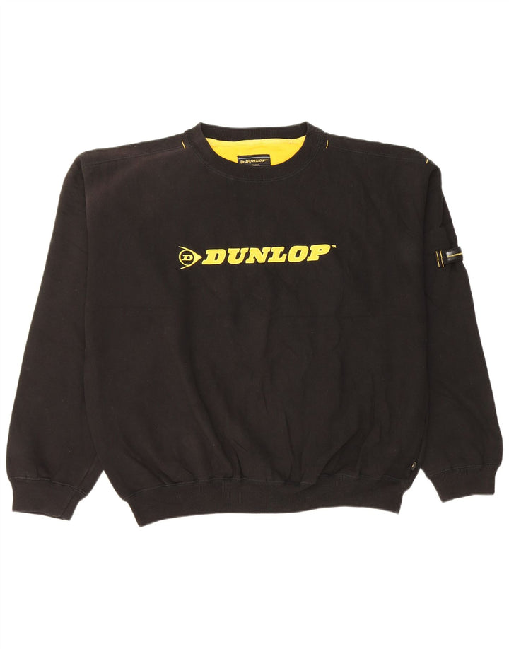 Dunlop Mens Graphic Sweatshirt Jumper XL Black Cotton
