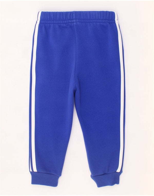 Adidas Baby Boys Joggers Tracksuit Trousers 3-6 Months Blue Cotton