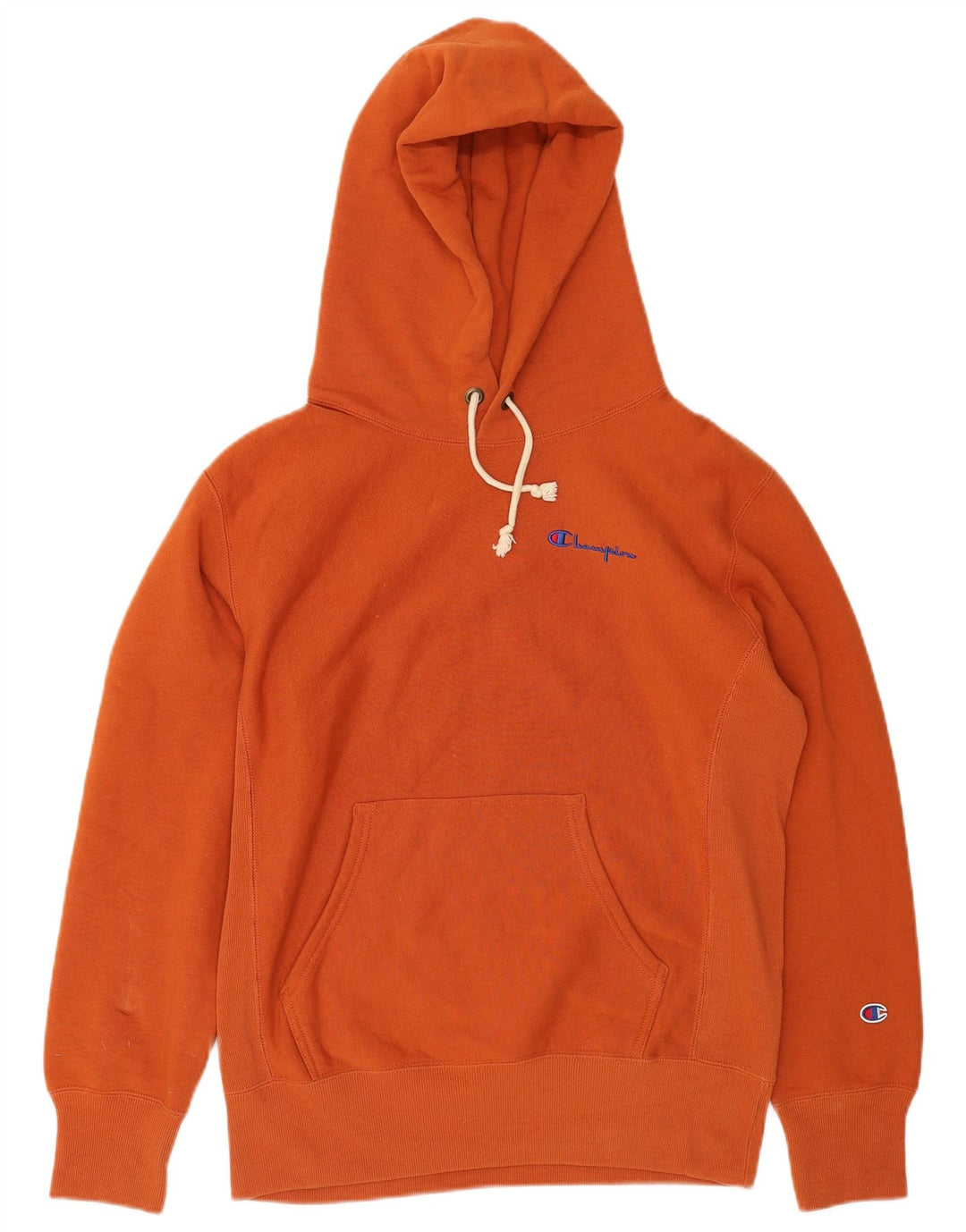 Champion Mens Hoodie Jumper Medium Orange