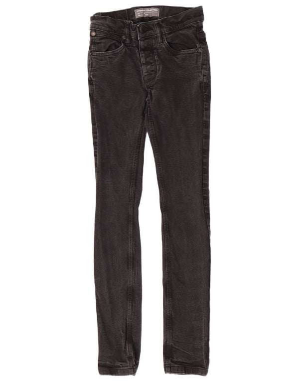 French Connection Mens Slim Jeans W28 L32 Black Cotton
