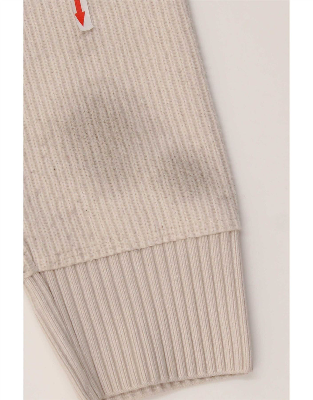 Zara Womens Crew Neck Jumper Sweater UK 14 Medium Off White Polyester