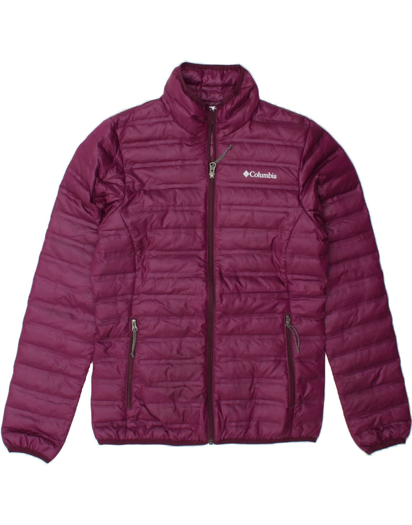 COLUMBIA Womens Padded Jacket UK 14 Medium Purple Polyester Vintage Columbia and Second-Hand Columbia from Messina Hembry 
