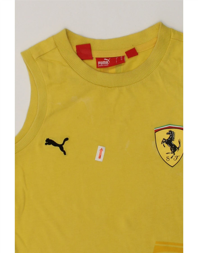 PUMA Boys Vest Top 5-6 Years Yellow Cotton | Vintage Puma | Thrift | Second-Hand Puma | Used Clothing | Messina Hembry 