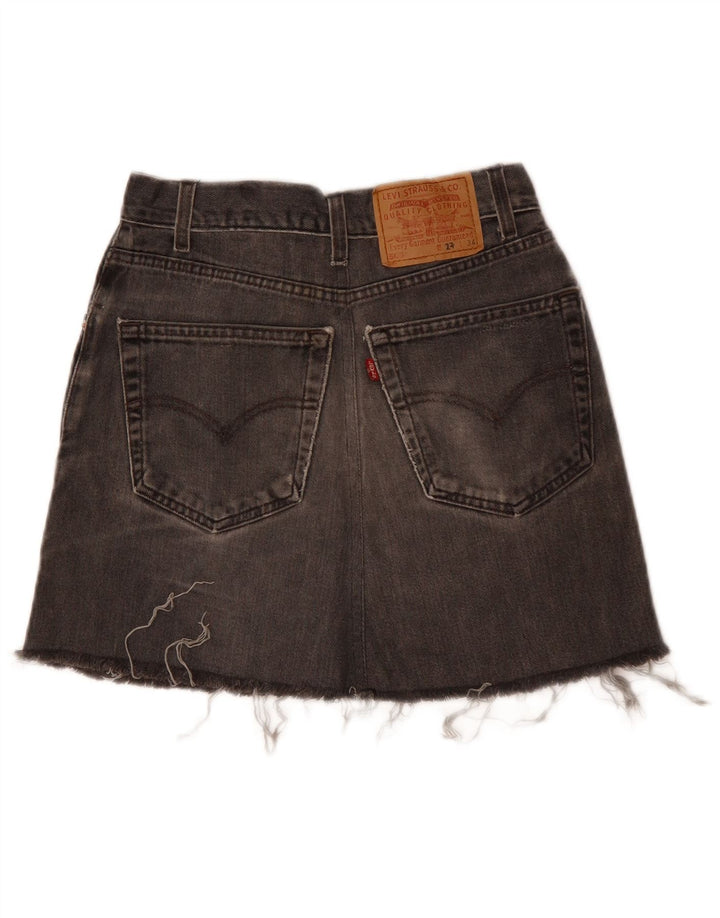 Levi's Womens 503 Denim Skirt W24 XS Grey