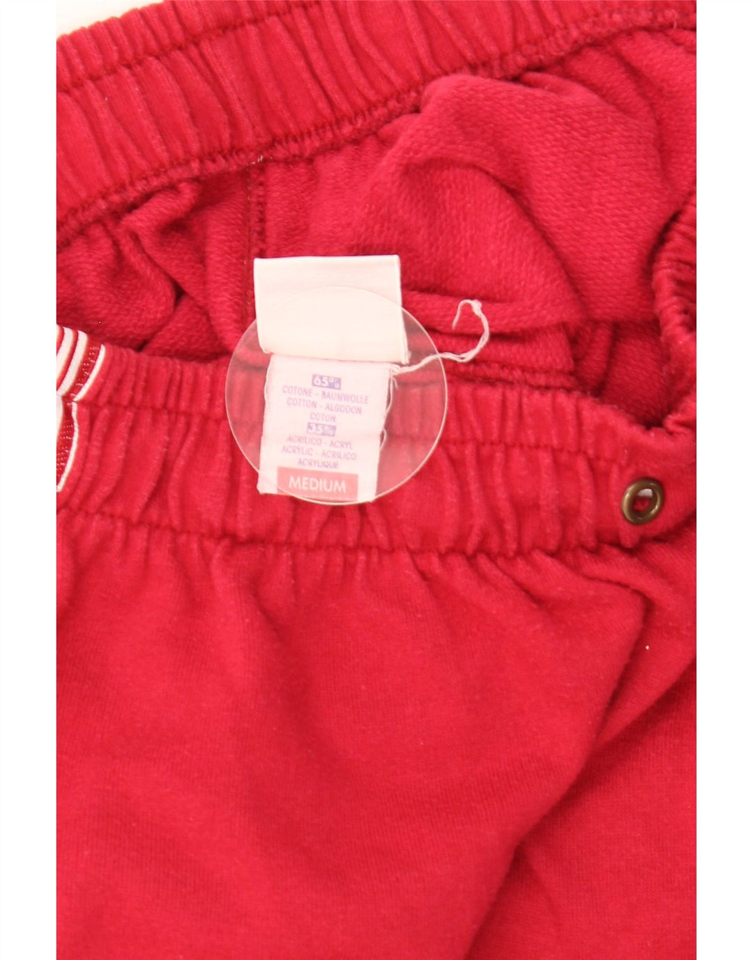 Champion Womens Graphic Tracksuit Trousers UK 12 Medium Red Colourblock