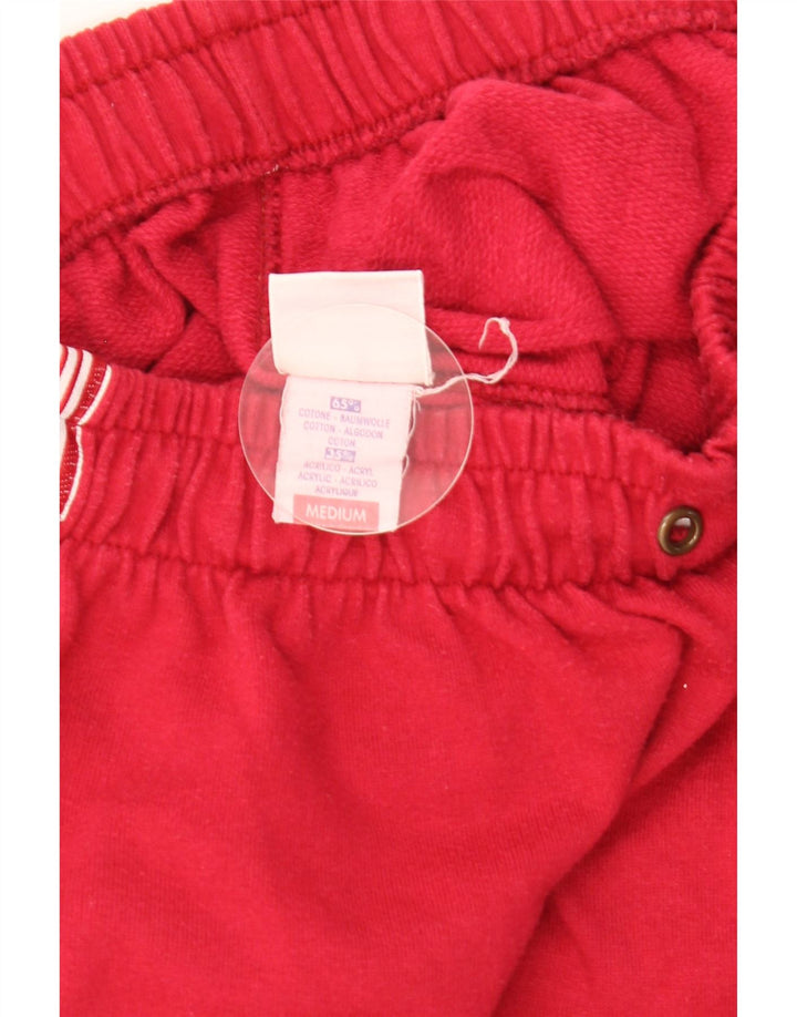 Champion Womens Graphic Tracksuit Trousers UK 12 Medium Red Colourblock