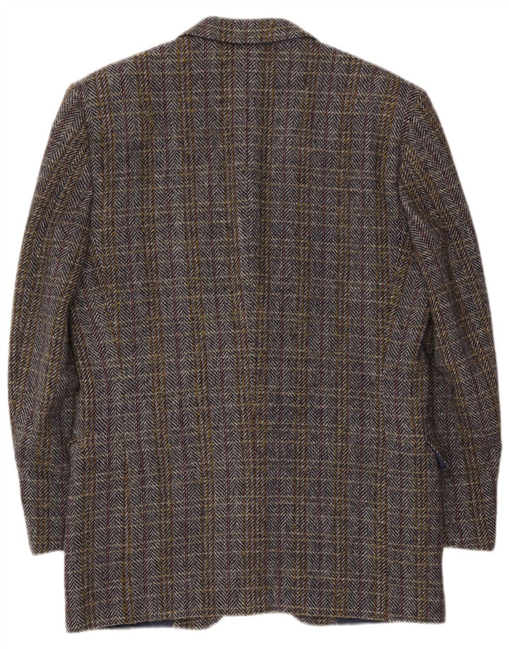 Vintage Mens Blazer Jacket IT 50 Large Multicoloured Herringbone Wool
