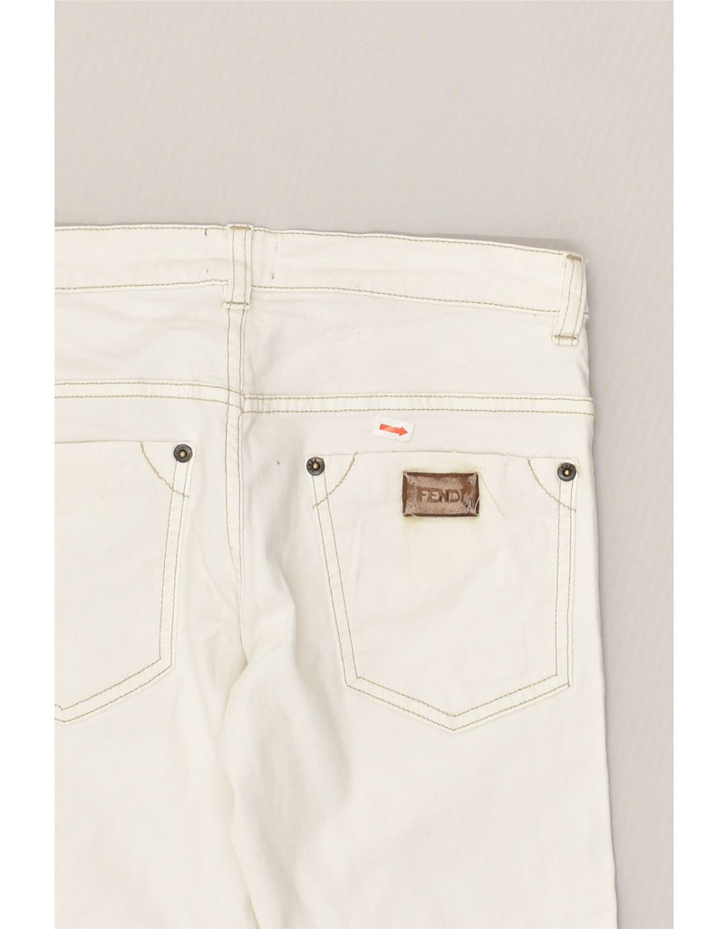 FENDI Girls Slim Jeans 9-10 Years W26 L26 White Cotton | Vintage Fendi | Thrift | Second-Hand Fendi | Used Clothing | Messina Hembry 