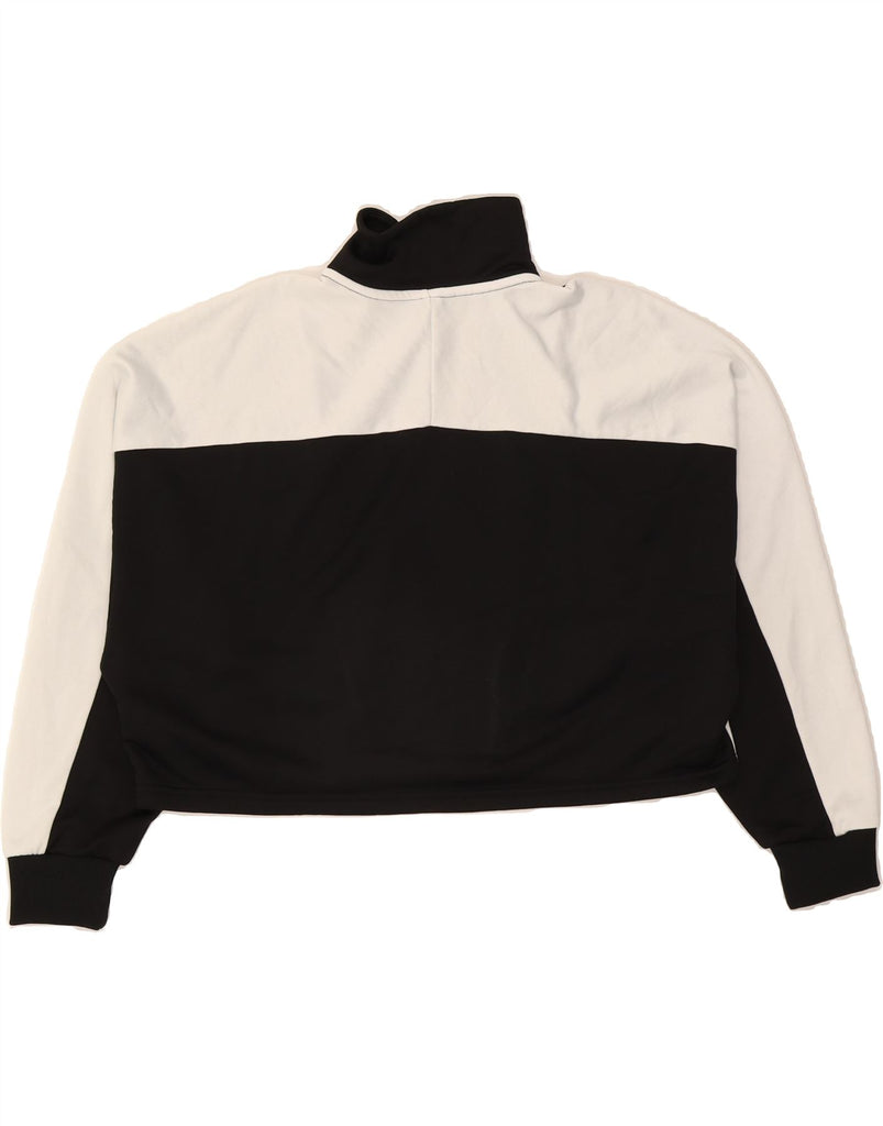 PUMA Womens Oversized Crop Zip Hoodie Sweater UK 16 Large Black Vintage Puma and Second-Hand Puma from Messina Hembry 