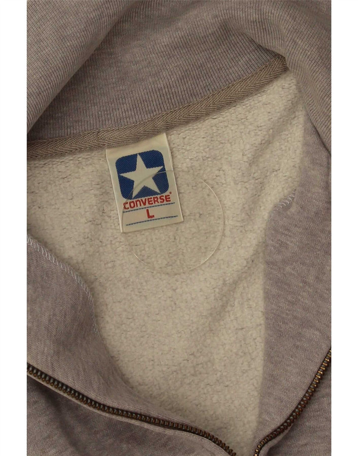 Converse Womens Tracksuit Top Jacket UK 16 Large Grey