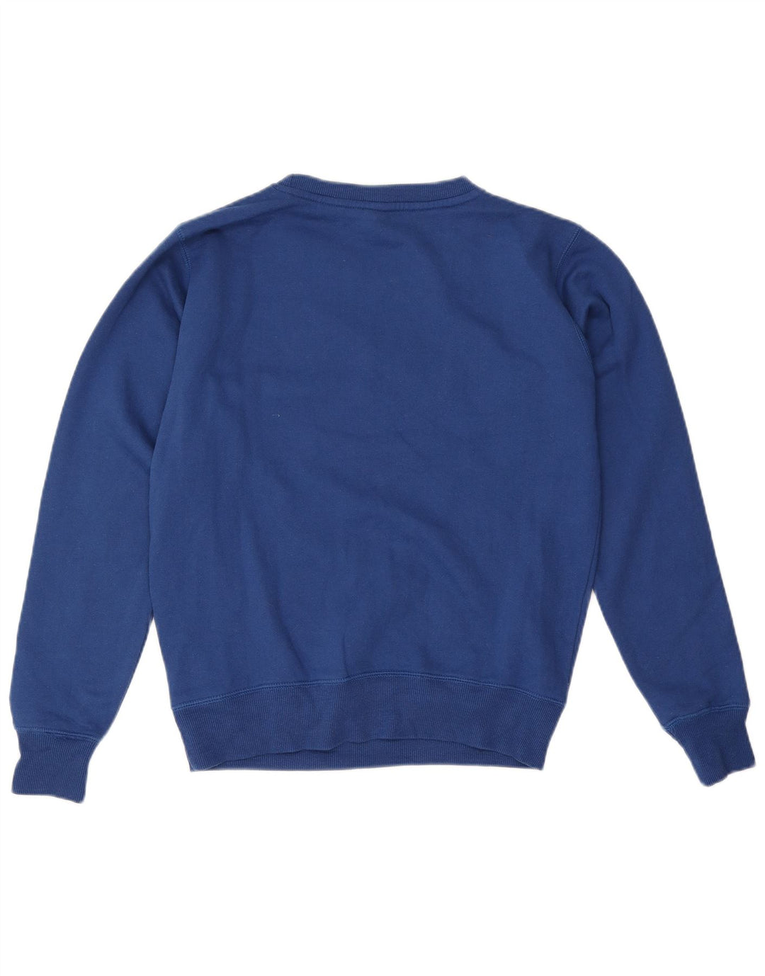 Bench Womens Graphic Sweatshirt Jumper UK 12 Medium Blue Cotton