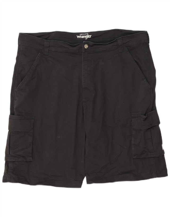 WRANGLER Mens Cargo Shorts W40 XL Black Cotton