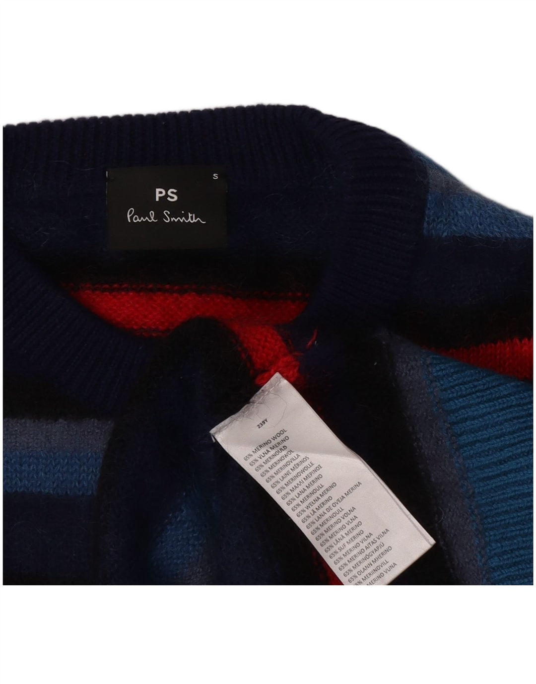 Paul Smith Womens Crew Neck Jumper Sweater UK 10 Small Multicoloured