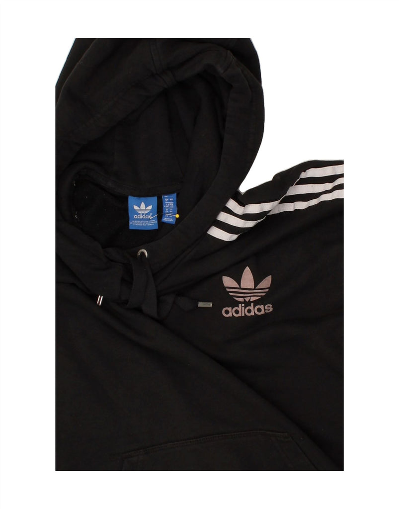 ADIDAS Womens Oversized Hoodie Jumper UK 18 XL Black Cotton | Vintage Adidas | Thrift | Second-Hand Adidas | Used Clothing | Messina Hembry 