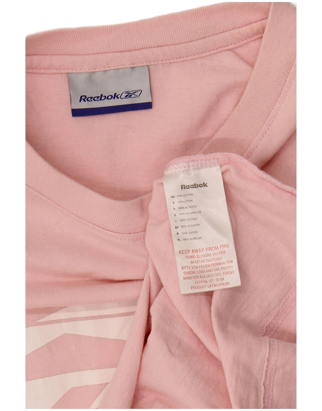 REEBOK Mens Graphic T-Shirt Top Medium Pink Cotton
