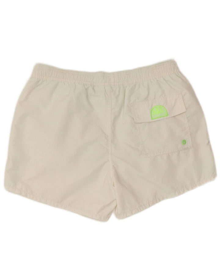 Sundek Mens Swimming Shorts Medium  White Nylon