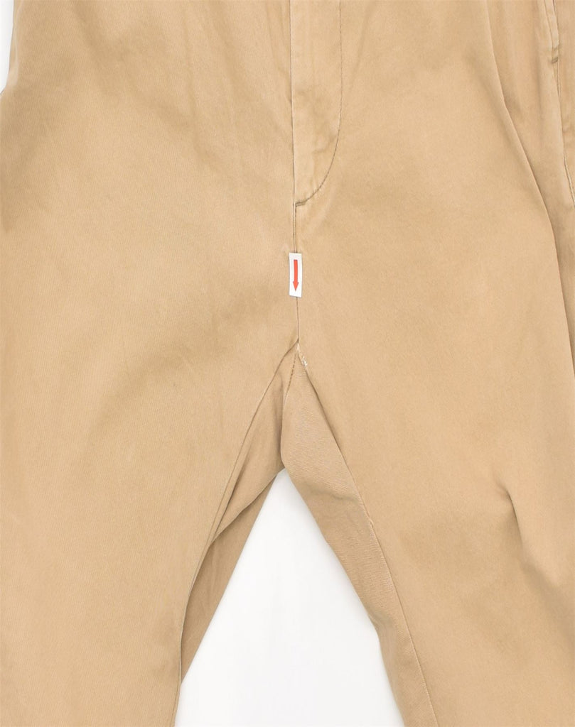 TRUSSARDI Mens Slim Capri Trousers IT 54 XL W32 L25 Beige Cotton | Vintage | Thrift | Second-Hand | Used Clothing | Messina Hembry 