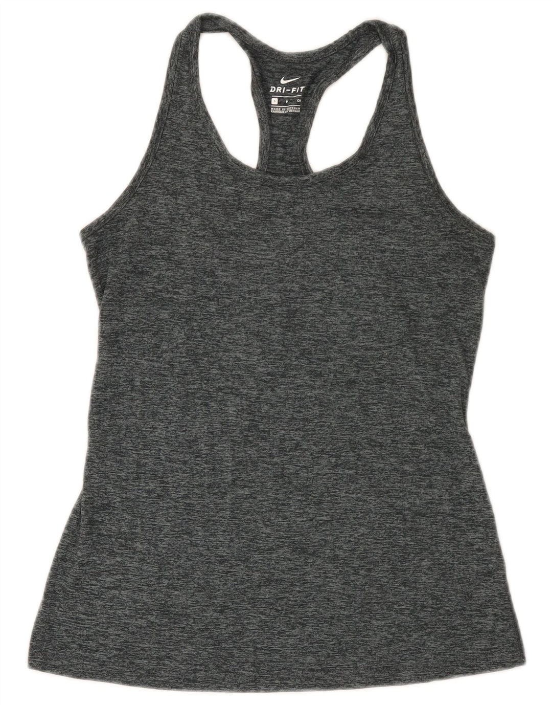 Nike Womens Dri Fit Vest Top UK 8 Small Grey Flecked Polyester