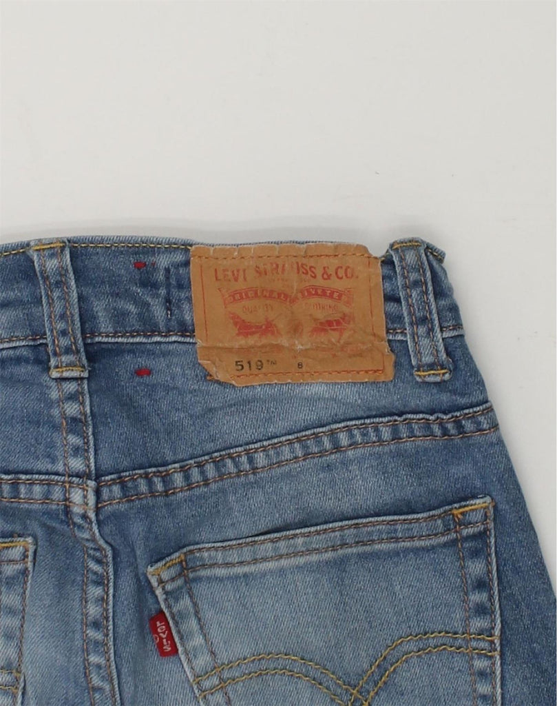 LEVI'S Girls 519 Skinny Denim Shorts 7-8 Years W22 Blue Cotton | Vintage Levi's | Thrift | Second-Hand Levi's | Used Clothing | Messina Hembry 