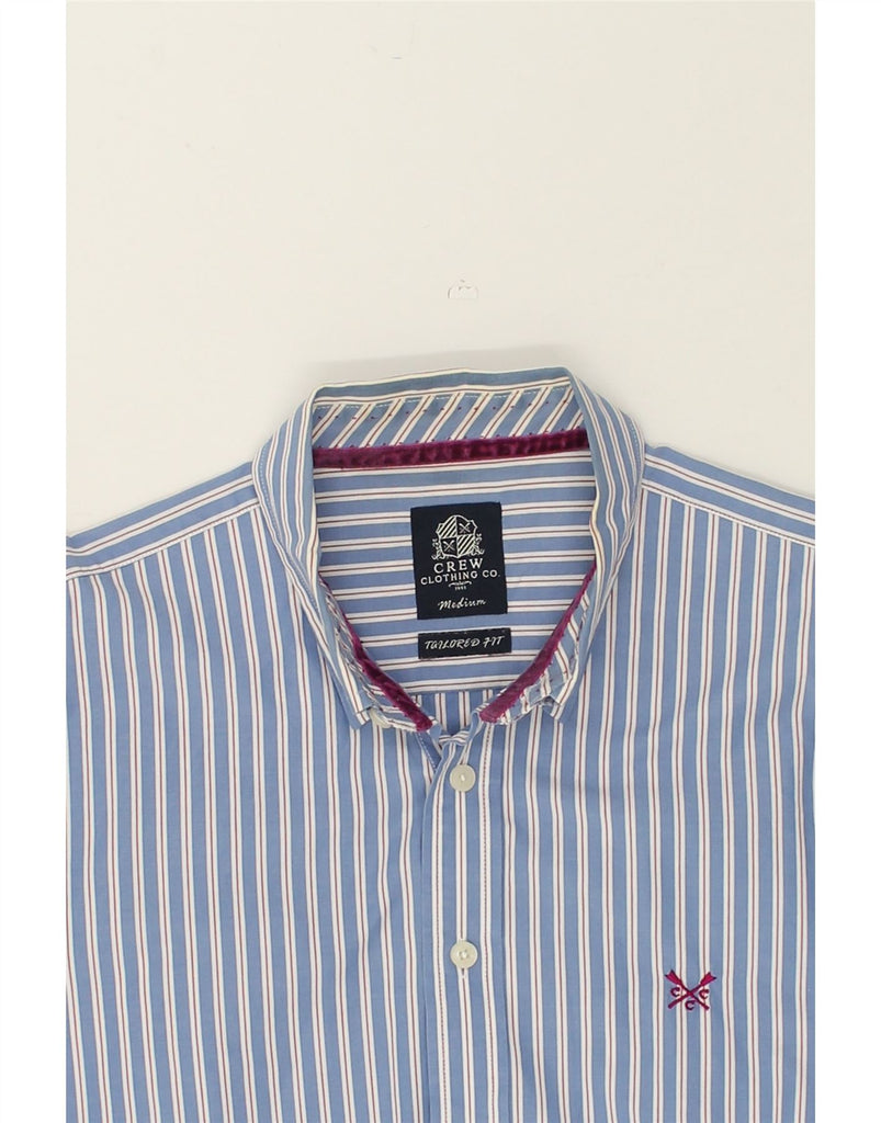 CREW CLOTHING Mens Tailored Fit Shirt Medium Blue Striped Cotton | Vintage Crew Clothing | Thrift | Second-Hand Crew Clothing | Used Clothing | Messina Hembry 