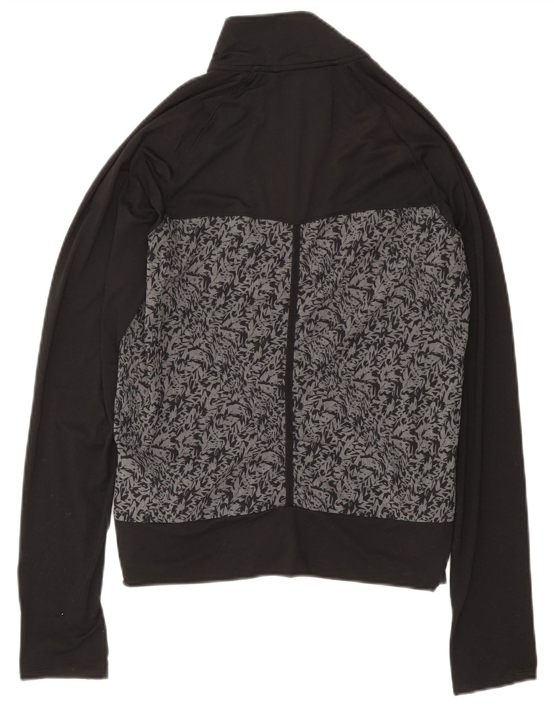 Adidas Womens Abstract Pattern Tracksuit Top Jacket UK 10 Small Black