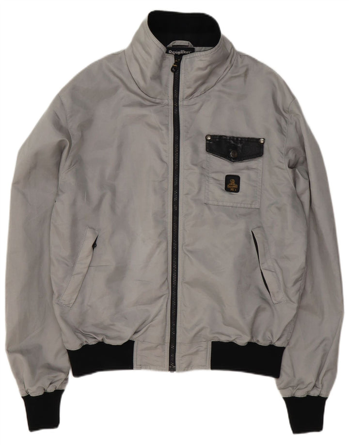 Refrigiwear Mens Bomber Rain Jacket UK 40 Large Grey Polyester