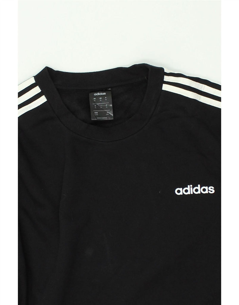 ADIDAS Mens Graphic Sweatshirt Jumper XL Black Cotton | Vintage Adidas | Thrift | Second-Hand Adidas | Used Clothing | Messina Hembry 