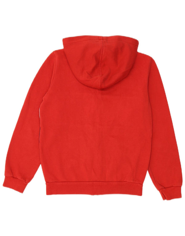 Puma Boys Zip Hoodie Sweater 11-12 Years Red Colourblock Cotton