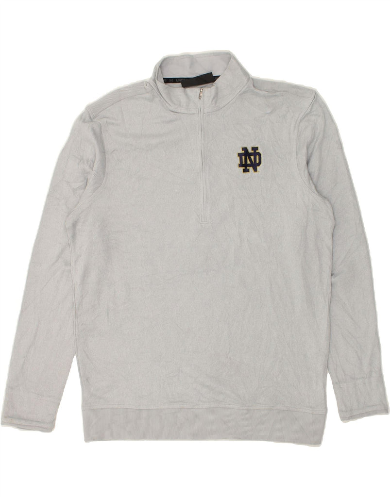 UNDER ARMOUR Mens Cold Gear Zip Neck Sweatshirt Jumper XL Grey Polyester | Vintage Under Armour | Thrift | Second-Hand Under Armour | Used Clothing | Messina Hembry 