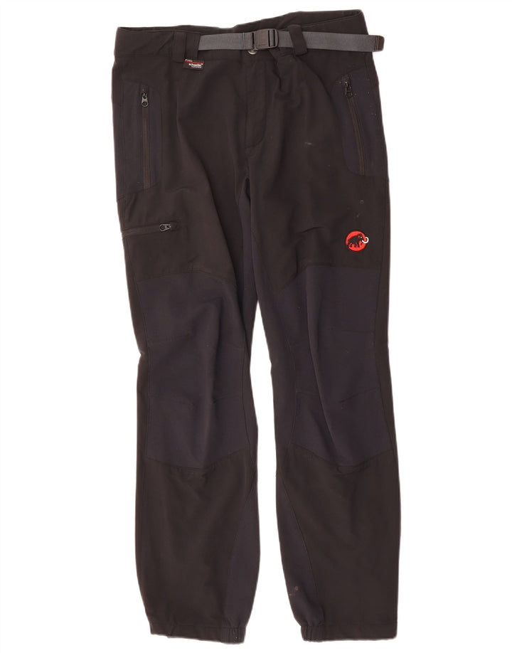 MAMMUT Womens Straight Cargo Casual Trousers W32 L30 Black Colourblock