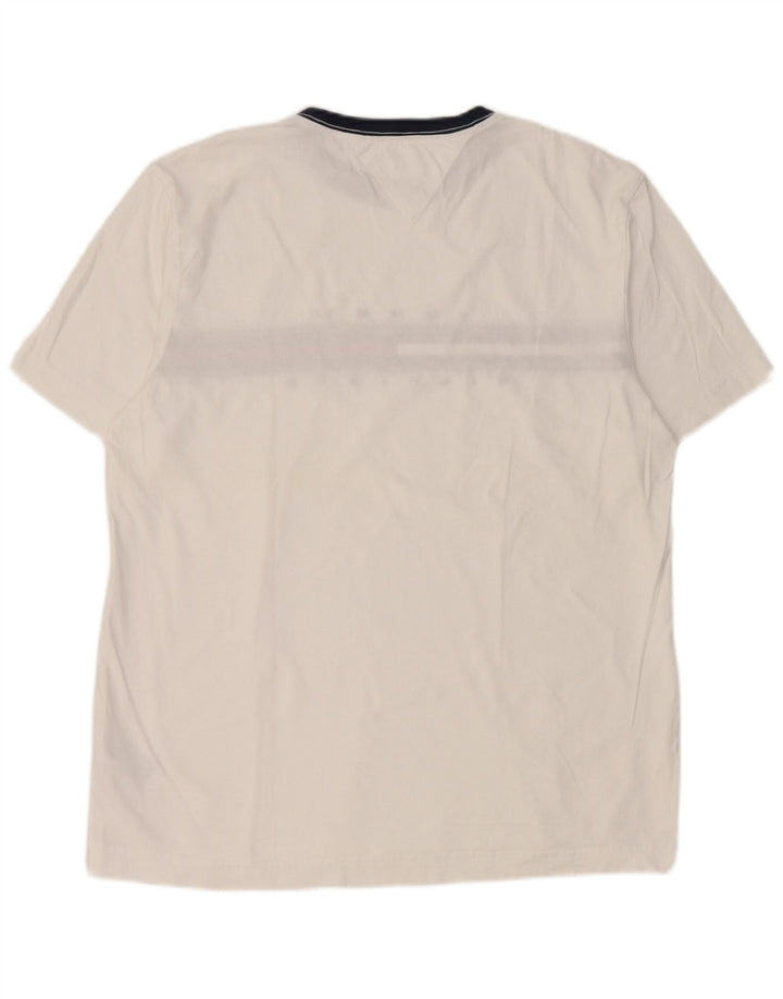 Tommy Hilfiger Mens Graphic T-Shirt Top Large White Cotton