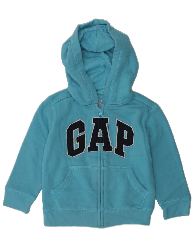 GAP Baby Boys Graphic Hoodie Jumper 18-24 Months Blue Cotton | Vintage Gap | Thrift | Second-Hand Gap | Used Clothing | Messina Hembry 