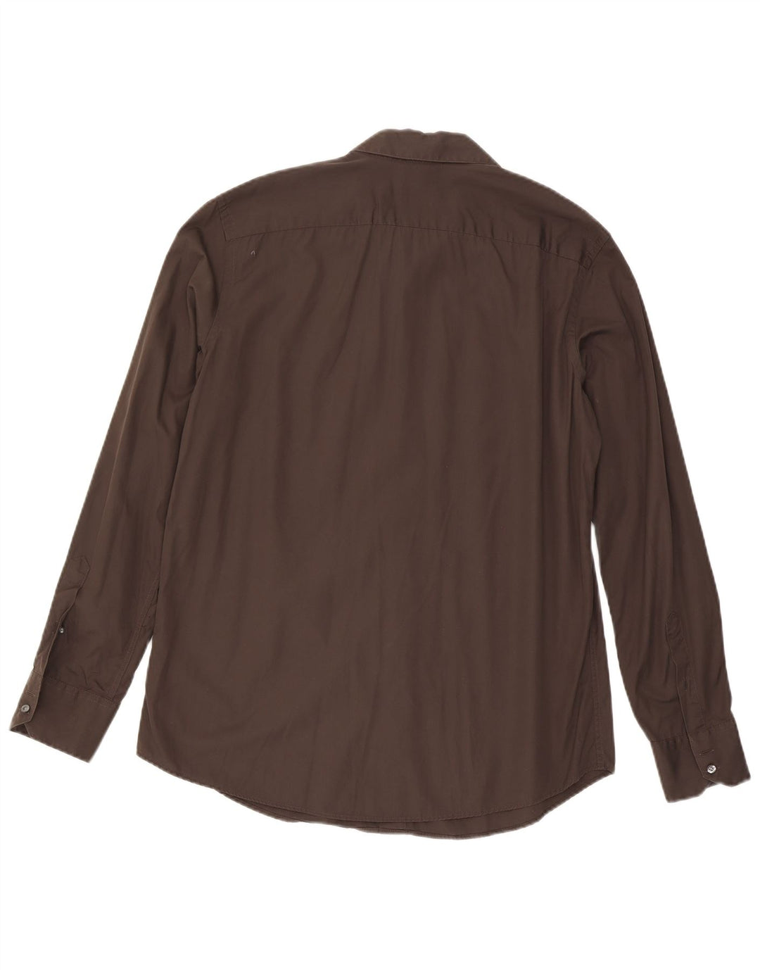 Lacoste Mens Shirt Size 43 Large Brown Cotton