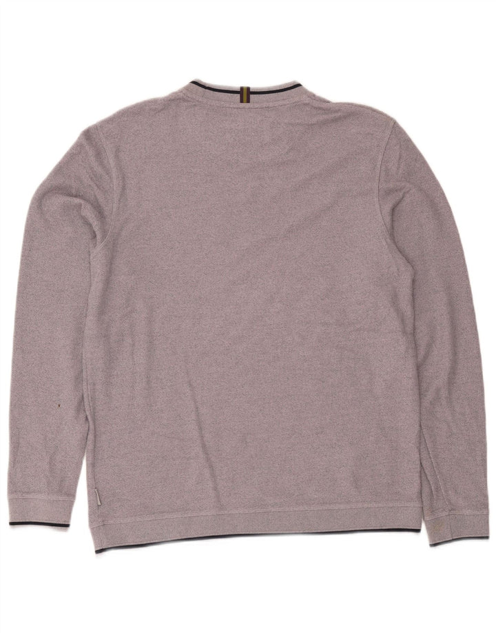 Ted Baker Mens Sweatshirt Jumper Size 4 Large Purple Cotton