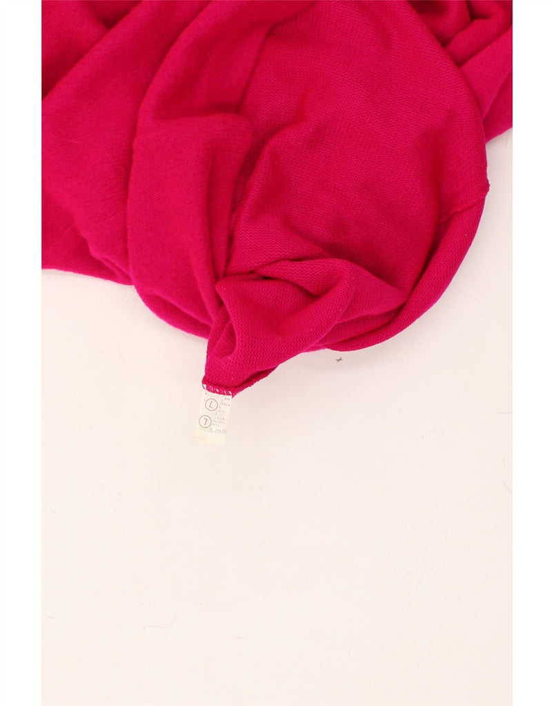 VINTAGE Womens Long Sleeve Jumper Dress UK 16 Large Pink Acrylic | Vintage Vintage | Thrift | Second-Hand Vintage | Used Clothing | Messina Hembry 