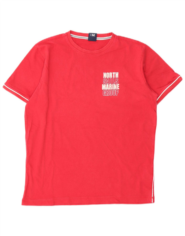 North Sails Mens Graphic T-Shirt Top Medium Red Cotton