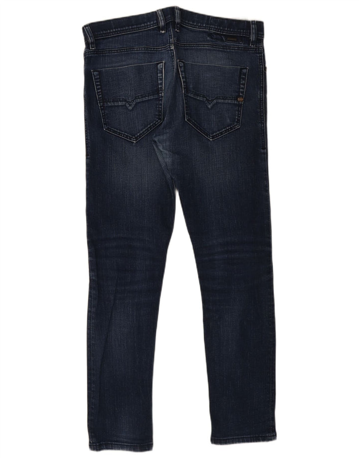 Diesel Mens Slim Jeans W32 L28 Navy Blue Cotton