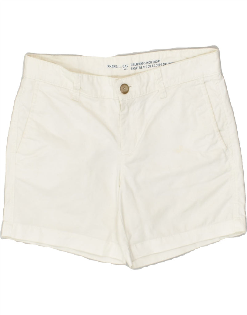 GAP Womens Low Waist Chino Shorts UK 4 XS W30 White | Vintage Gap | Thrift | Second-Hand Gap | Used Clothing | Messina Hembry 