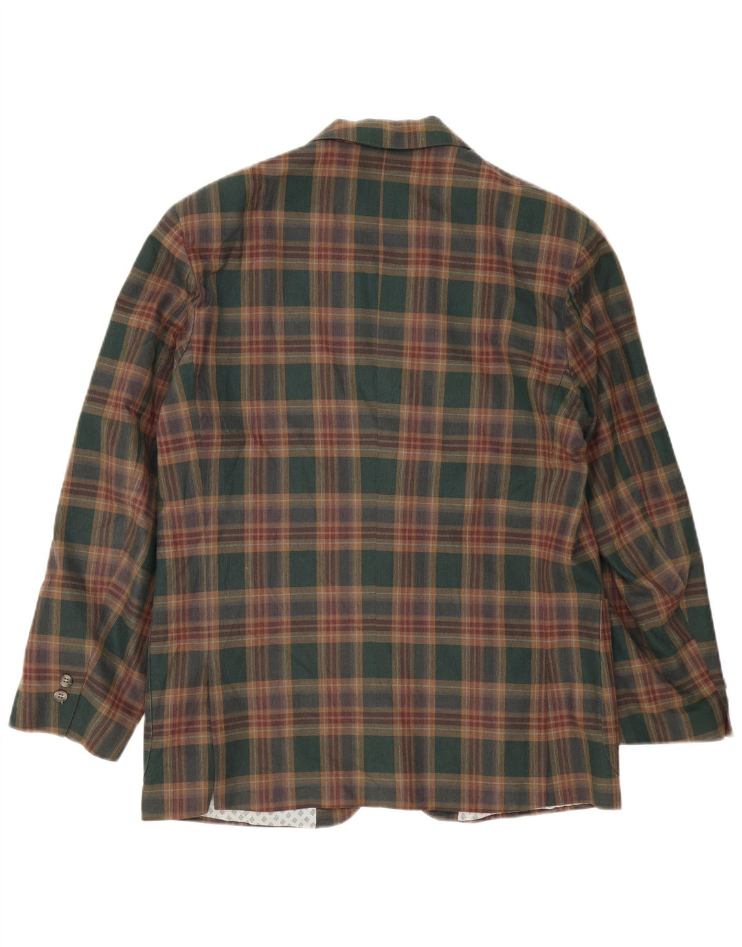 Vintage Mens 2 Button Blazer Jacket UK 40 Large Green Check