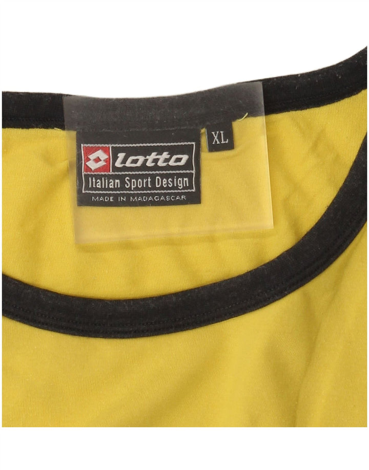 Lotto Mens T-Shirt Top XL Yellow