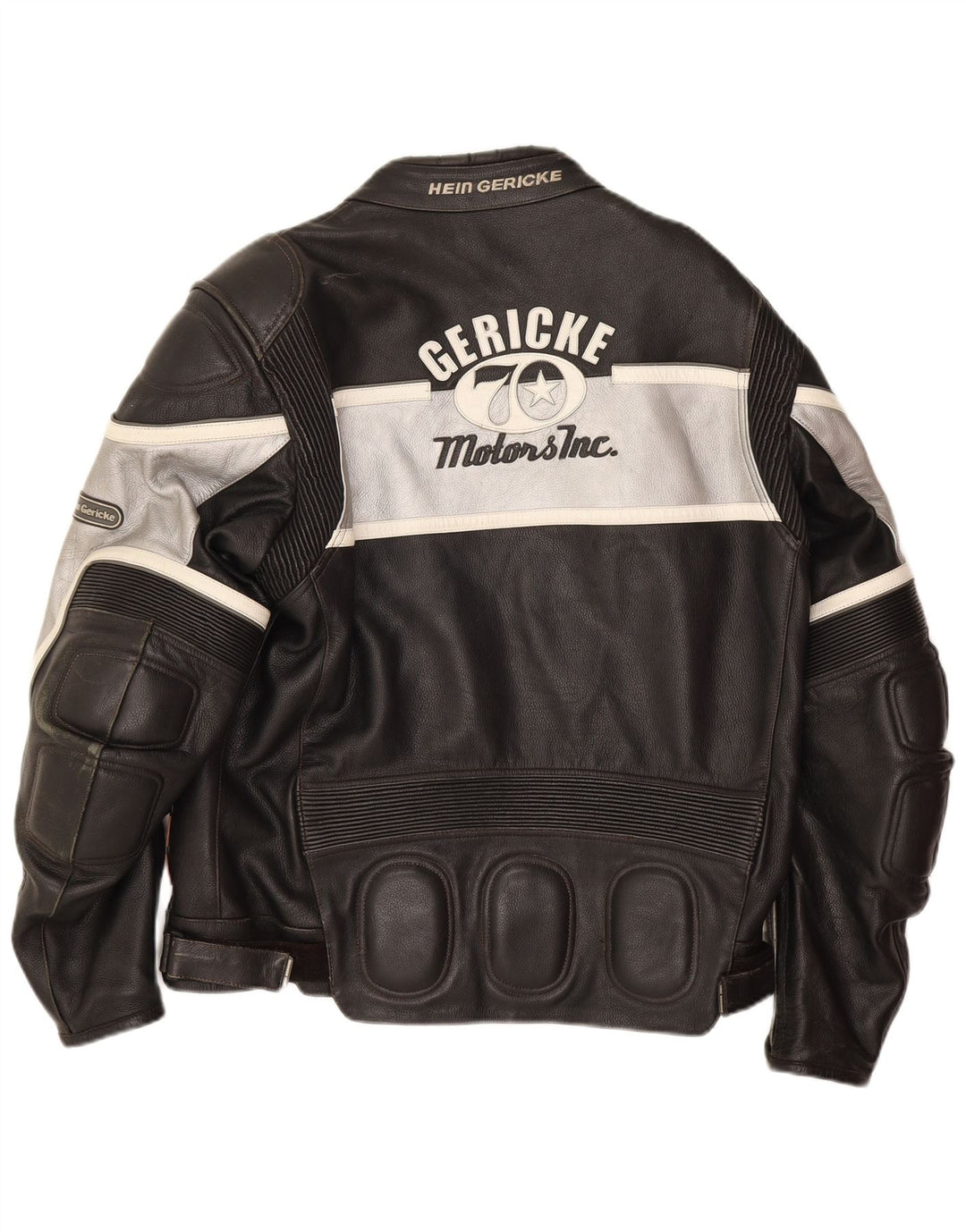 Hein Gericke Mens Motorcycle Racer Jacket UK 36 Small Black Colourblock