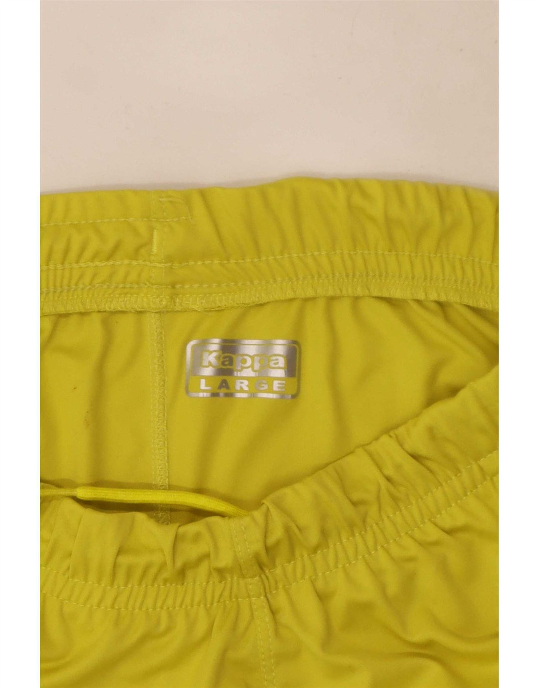 Kappa Mens Graphic Sport Shorts Large Yellow Polyester