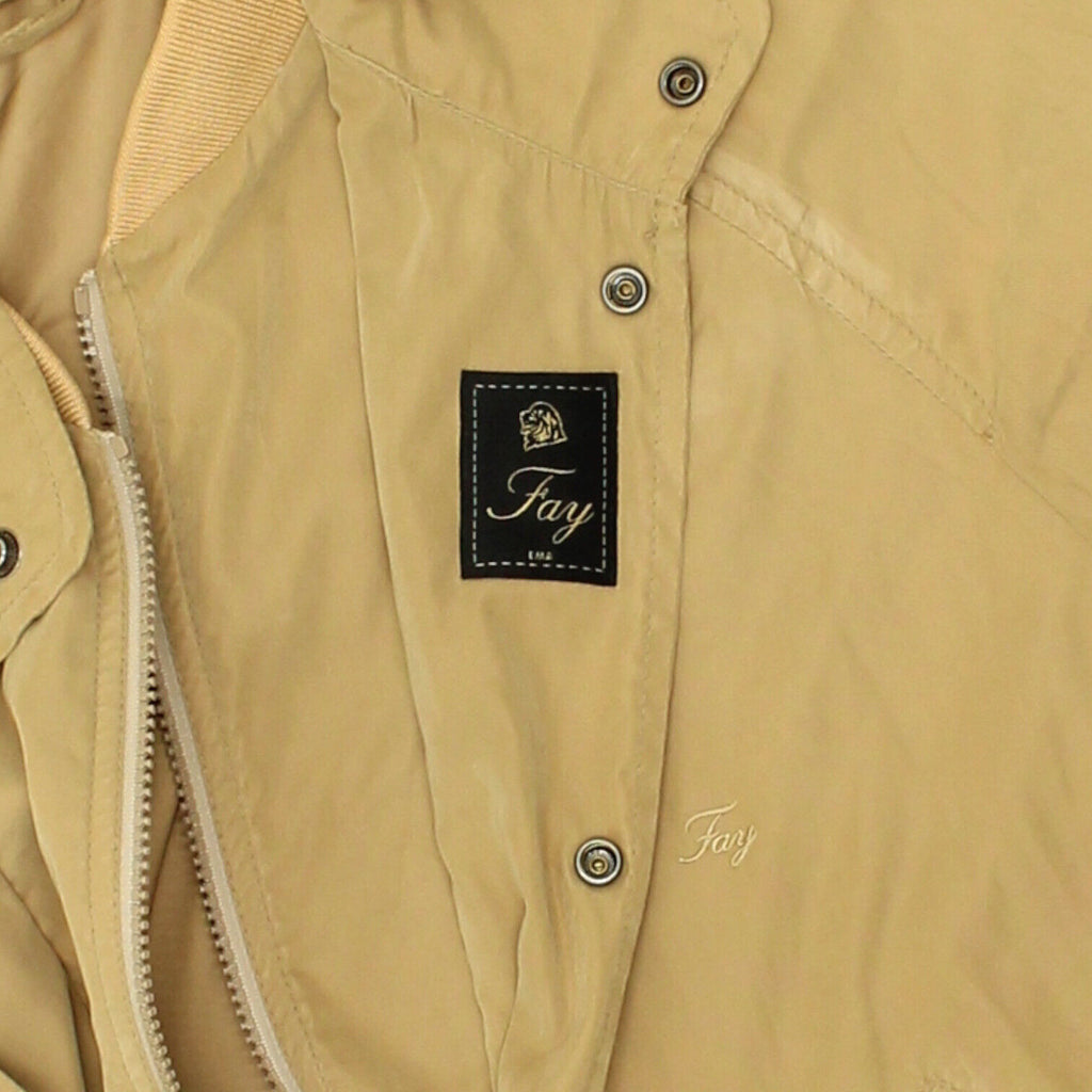 Fay Mens Beige Snap Popper Bomber Style Jacket | Vintage High End Designer VTG | Vintage Messina Hembry | Thrift | Second-Hand Messina Hembry | Used Clothing | Messina Hembry 