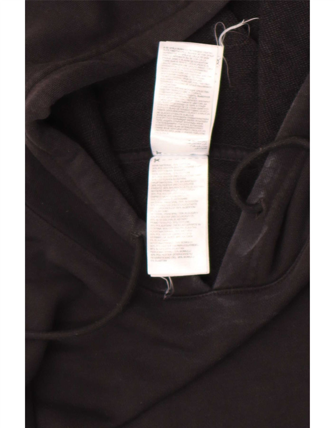 Reebok Mens Hoodie Jumper Large Black Cotton