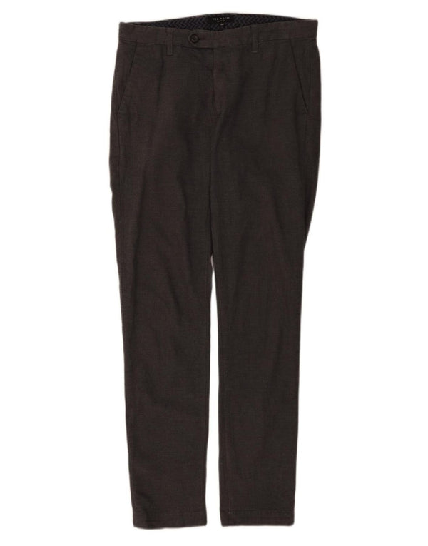 Ted Baker Mens Skinny Casual Trousers W30 L30 Grey Cotton