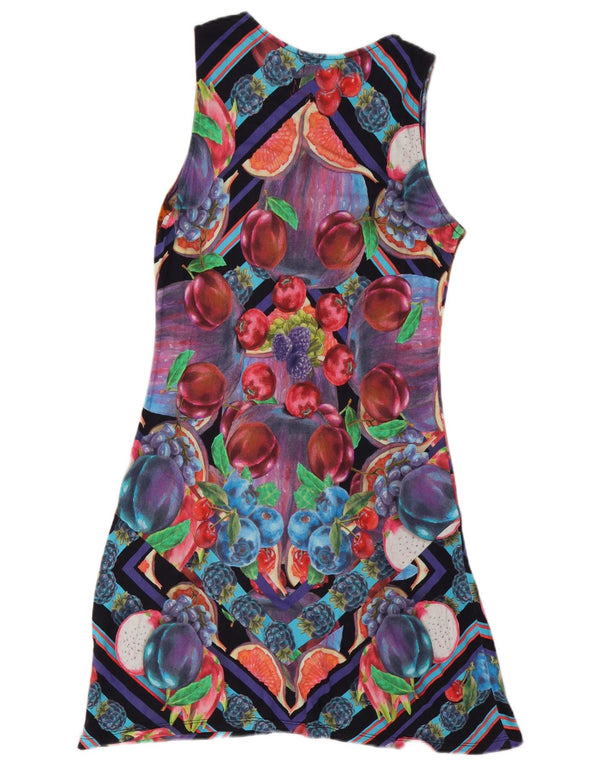 Desigual Womens Abstract Pattern A-Line Dress UK 12 Medium Multicoloured