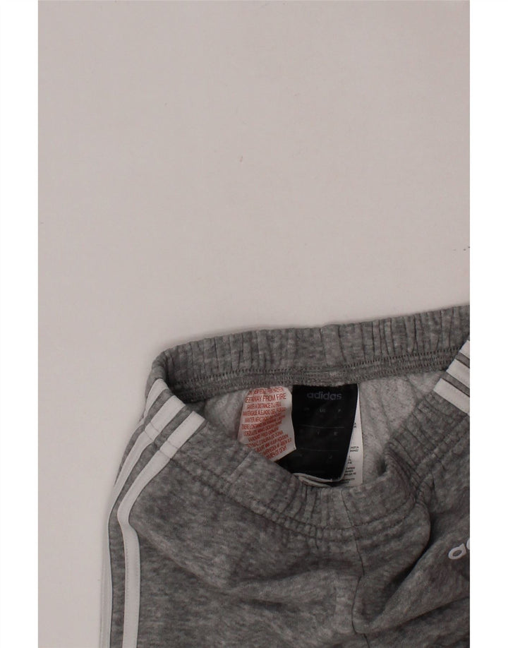 ADIDAS Boys Graphic Tracksuit Trousers Joggers 3-4 Years  Grey Cotton