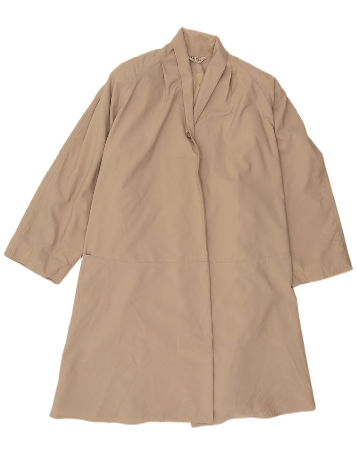 Marella Womens Overcoat UK 14 Large Beige Polyester