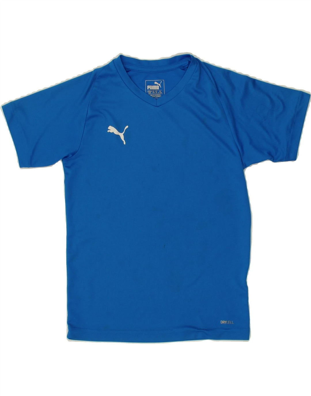 PUMA Boys T-Shirt Top 9-10 Years Blue Vintage Puma and Second-Hand Puma from Messina Hembry 