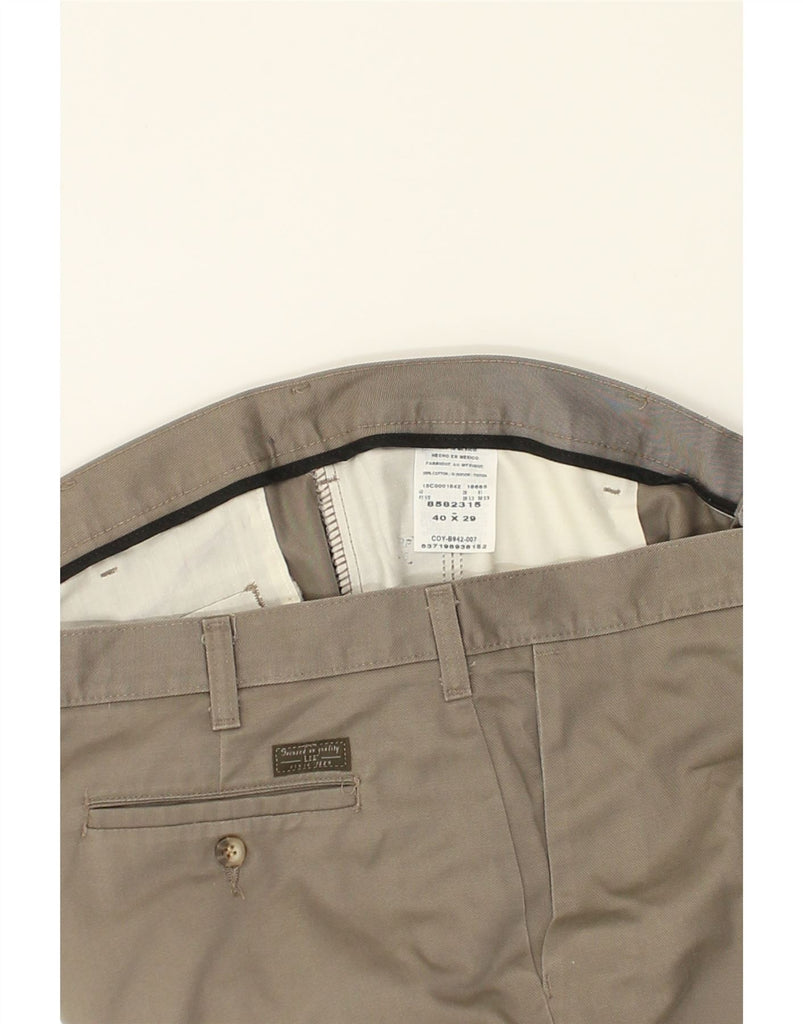 LEE Mens Straight Chino Trousers W40 L29 Grey Cotton | Vintage Lee | Thrift | Second-Hand Lee | Used Clothing | Messina Hembry 